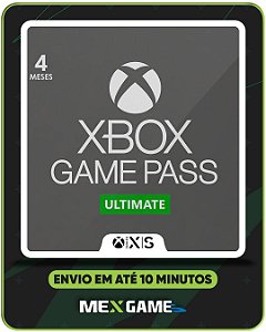 GAME PASS ULTIMATE 4 MESES - XBOX SERIES X|S - MIDIA DIGITAL